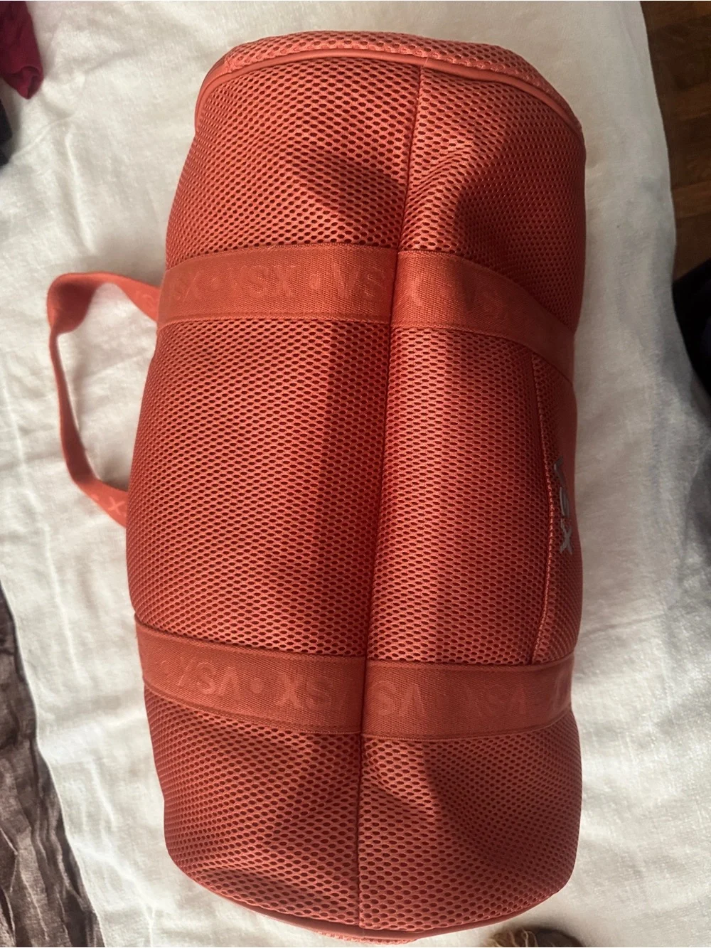 VSX Coral Mesh Duffel Bag in Coral